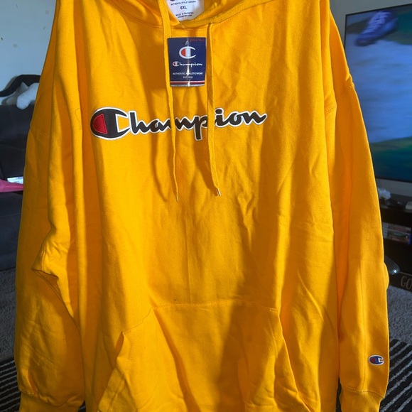 Champion Gold Hoodie with Logo - Picture 1 of 4